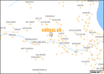 map of Kandūleh