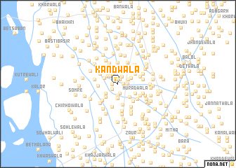 map of Kāndwāla