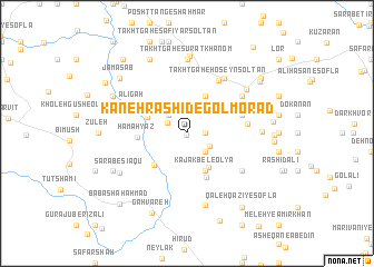 map of Kaneh Rashīd-e Gol Morād