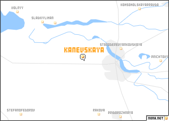 map of Kanevskaya