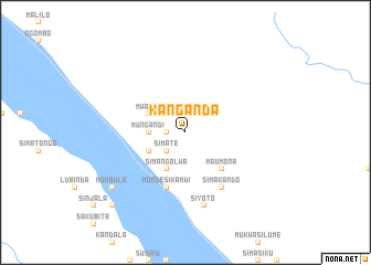 map of Kanganda