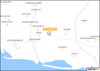 map of Kangān