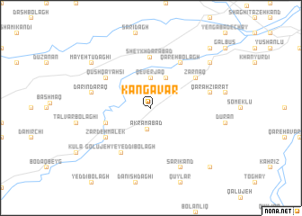 map of Kangāvar