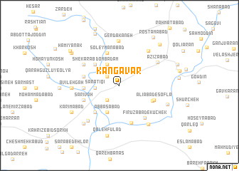 map of Kangāvar