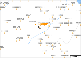 map of Kangāvar