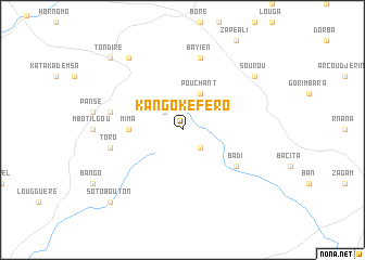 map of Kango Kéféro