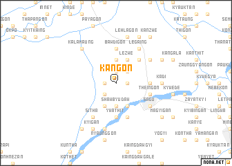 map of Kangon