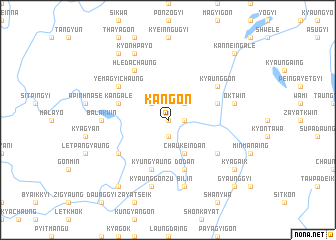 map of Kangon