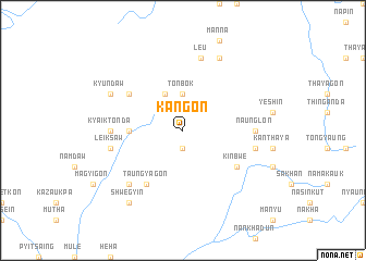 map of Kangon