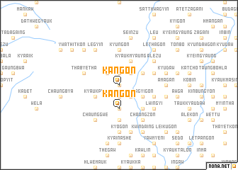 map of Kangon