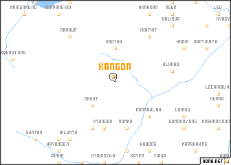 map of Kangon