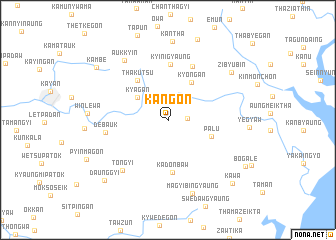 map of Kangon