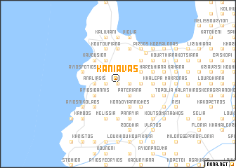 map of Kaniavás