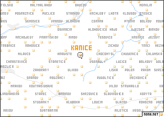 map of Kanice