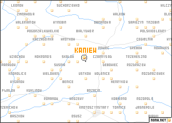 map of Kaniew