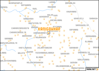 map of Kanī Gowhar