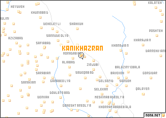 map of Kānī Khaẕrān