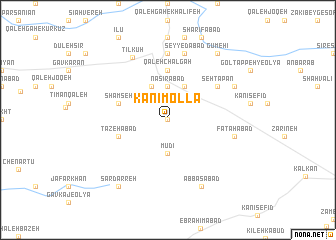 map of Kānī Mollā