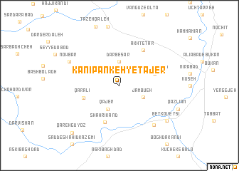 map of Kānī Pankeh-ye Tājer