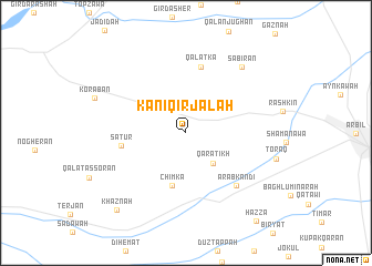 map of Kānī Qirjālah