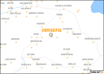 map of Kānī Sefīd