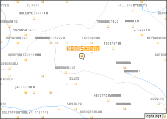 map of Kānī Shīrīn