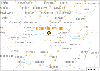 map of Kānī Soleymān