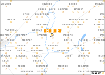 map of Kaniūkai