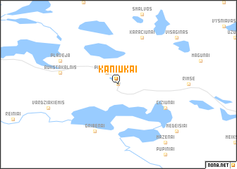 map of Kaniūkai