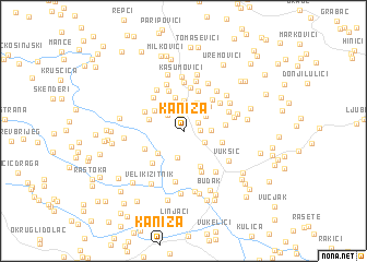 map of Kaniža