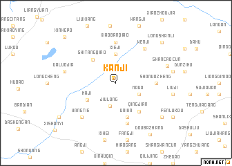 map of Kanji
