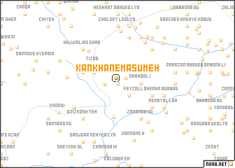 map of Kan Khān-e Ma‘şūmeh