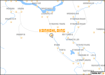 map of Kanmahlaing