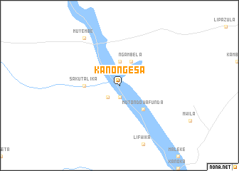 map of Kanongesa