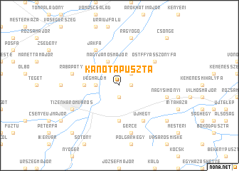 map of Kanotapuszta