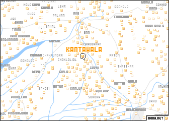 map of Kāntāwāla