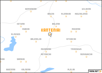 map of Kanteniai