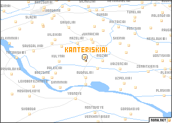 map of Kanteriškiai