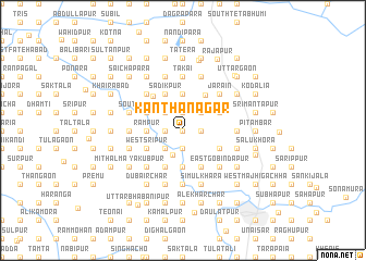 map of Kanthānagar