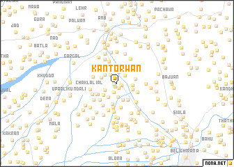 map of Kantorwān