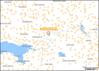 map of Kanŭn-gol