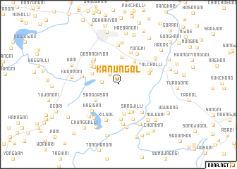 map of Kanŭn-gol