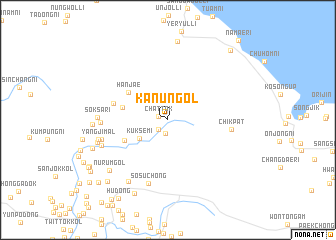 map of Kanŭn-gol