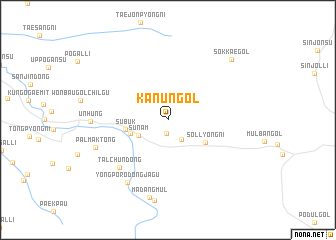 map of Kanŭn-gol