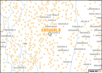 map of Kanūwāla