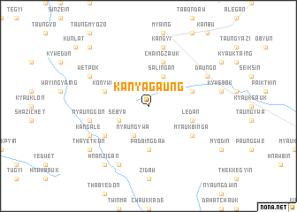 map of Kanyagaung