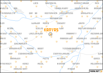 map of Kányás