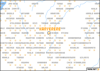 map of Kanyerere