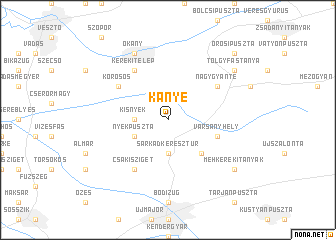 map of Kányé