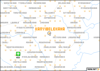 map of Kanyibélékaha
